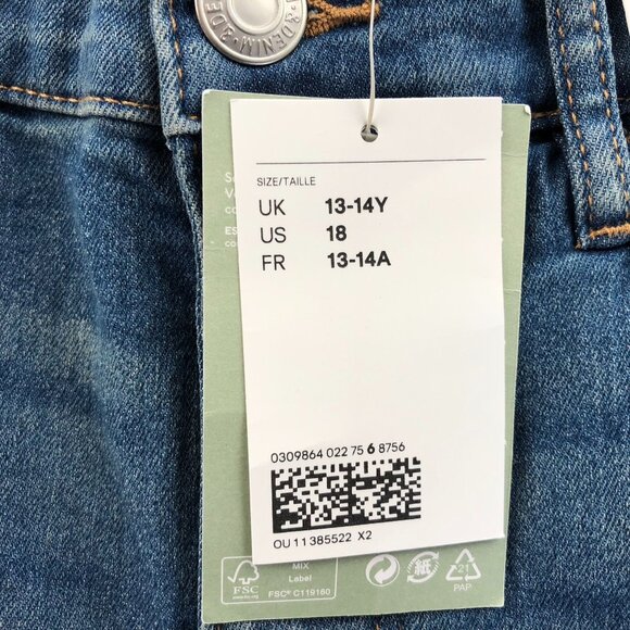 NWT H&M Womens Jeans Size 18 Skinny Fit Cotton Blue Denim Ankle Casual Classic - Picture 8 of 16